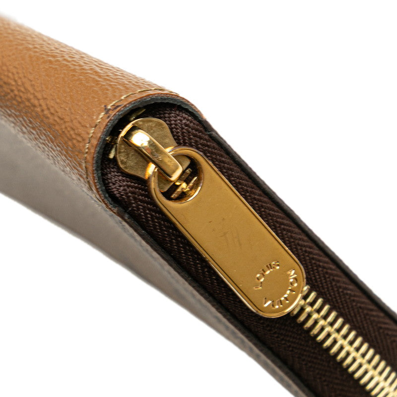 ルイ ヴィトン モノグラム ジャイアント リバース 長財布 ラウンドファスナー M69353 ブラウン PVC レザー レディース LOUIS VUITTON 【中古】