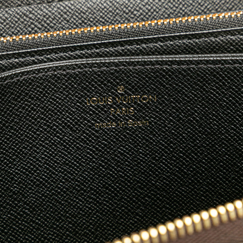 ルイ ヴィトン モノグラム ジャイアント リバース 長財布 ラウンドファスナー M69353 ブラウン PVC レザー レディース LOUIS VUITTON 【中古】