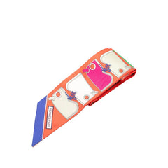 エルメス ツイリー CAMAILS カマイユ スカーフ レッド グリーン マルチカラー シルク レディース HERMES 【中古】