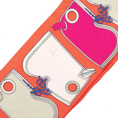 エルメス ツイリー CAMAILS カマイユ スカーフ レッド グリーン マルチカラー シルク レディース HERMES 【中古】