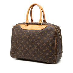 ルイ ヴィトン モノグラム ドーヴィル ハンドバッグ M47270 ブラウン PVC レザー レディース LOUIS VUITTON 【中古】