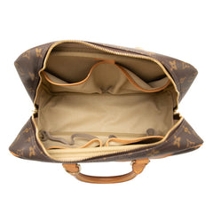 ルイ ヴィトン モノグラム ドーヴィル ハンドバッグ M47270 ブラウン PVC レザー レディース LOUIS VUITTON 【中古】