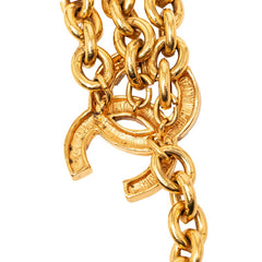 シャネル ココマーク 3連 チェーン ベルト ゴールド メッキ レディース CHANEL 【中古】