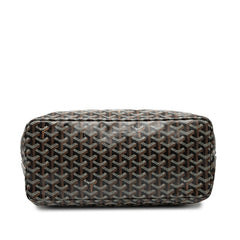 ゴヤール サンルイPM トートバッグ ブラック ブラウン PVC レザー レディース GOYARD 【中古】