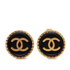 シャネル ココマーク ヴィンテージ イヤリング 97A ゴールド ブラック メッキ レディース CHANEL 【中古】
