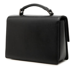 サンローラン ベルシャス ミディアム ハンドバッグ ショルダーバッグ 2WAY 482051 ブラック レザー レディース SAINT LAURENT 【中古】