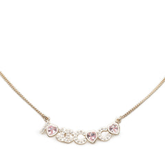 シャネル ハート ココマーク ネックレス ゴールド メッキ ラインストーン ビジュー レディース CHANEL 【中古】