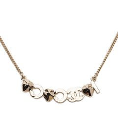 シャネル ハート ココマーク ネックレス ゴールド メッキ ラインストーン ビジュー レディース CHANEL 【中古】