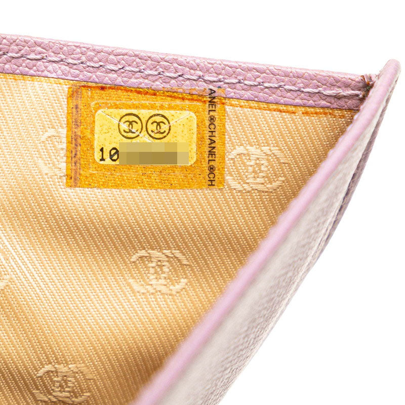 シャネル ココボタン 長財布 パープル レザー レディース CHANEL 【中古】