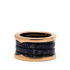 ブルガリ B-zero1 ビーゼロワン リング 指輪 ＃53 ゴールド ブルー ラピスラズリ K18YG イエローゴールド レディース BVLGARI 【中古】