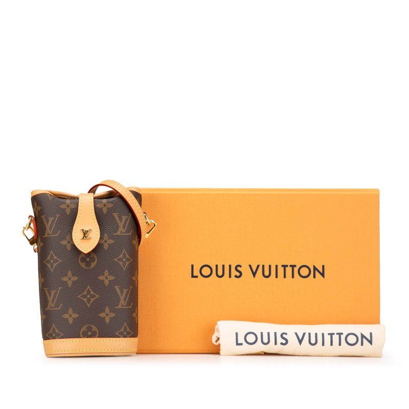 ルイ ヴィトン モノグラム フォールド ミー ポーチ ショルダーバッグ M80874 ブラウン PVC レザー レディース LOUIS VUITTON 【中古】
