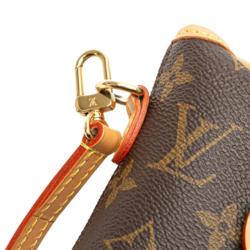 ルイ ヴィトン モノグラム フォールド ミー ポーチ ショルダーバッグ M80874 ブラウン PVC レザー レディース LOUIS VUITTON 【中古】