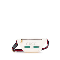 グッチ ロゴプリント ウエストバッグ ボディバッグ 527792 ホワイト マルチカラー レザー レディース GUCCI 【中古】