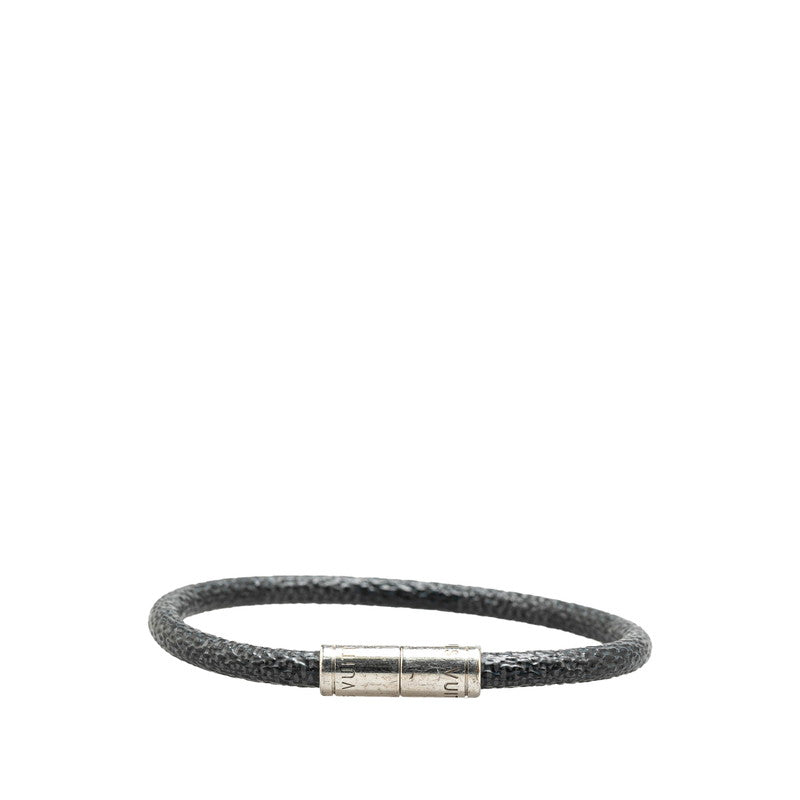 ルイ ヴィトン ダミエ グラフィット ブラスレ キープイット ブレスレット M6140E ブラック シルバー PVC メタル メンズ LOUIS VUITTON 【中古】
