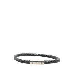 ルイ ヴィトン ダミエ グラフィット ブラスレ キープイット ブレスレット M6140E ブラック シルバー PVC メタル メンズ LOUIS VUITTON 【中古】