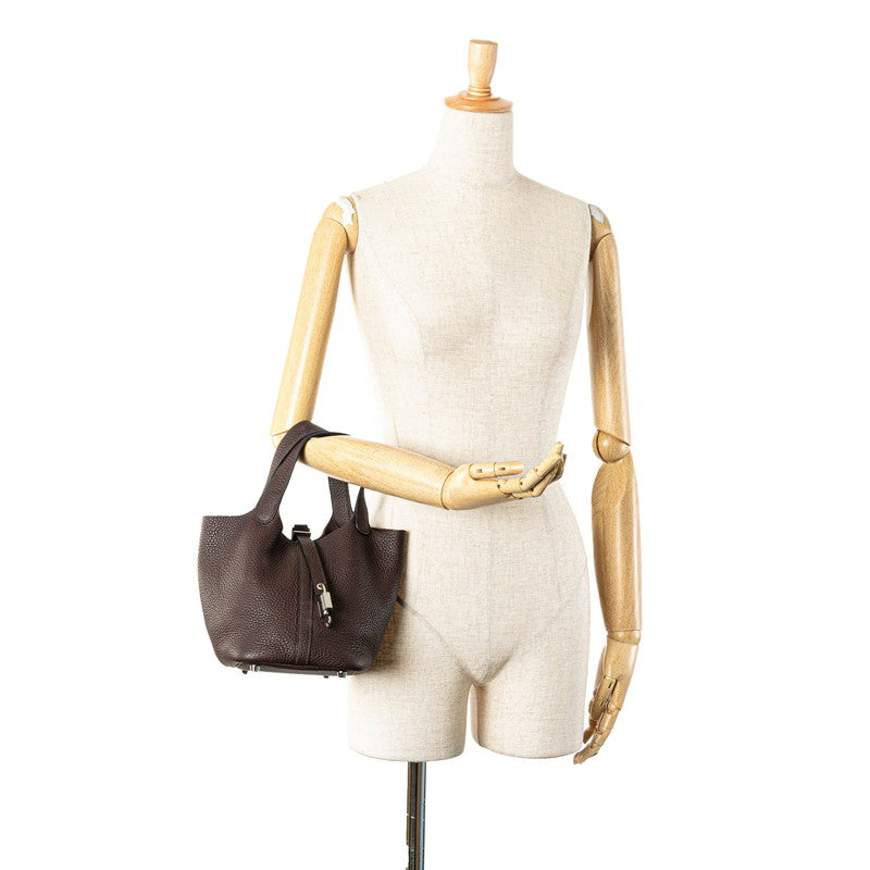 エルメス ピコタンロックPM ハンドバッグ ハバナ ブラウン トリヨンクレマンス レディース HERMES 【中古】