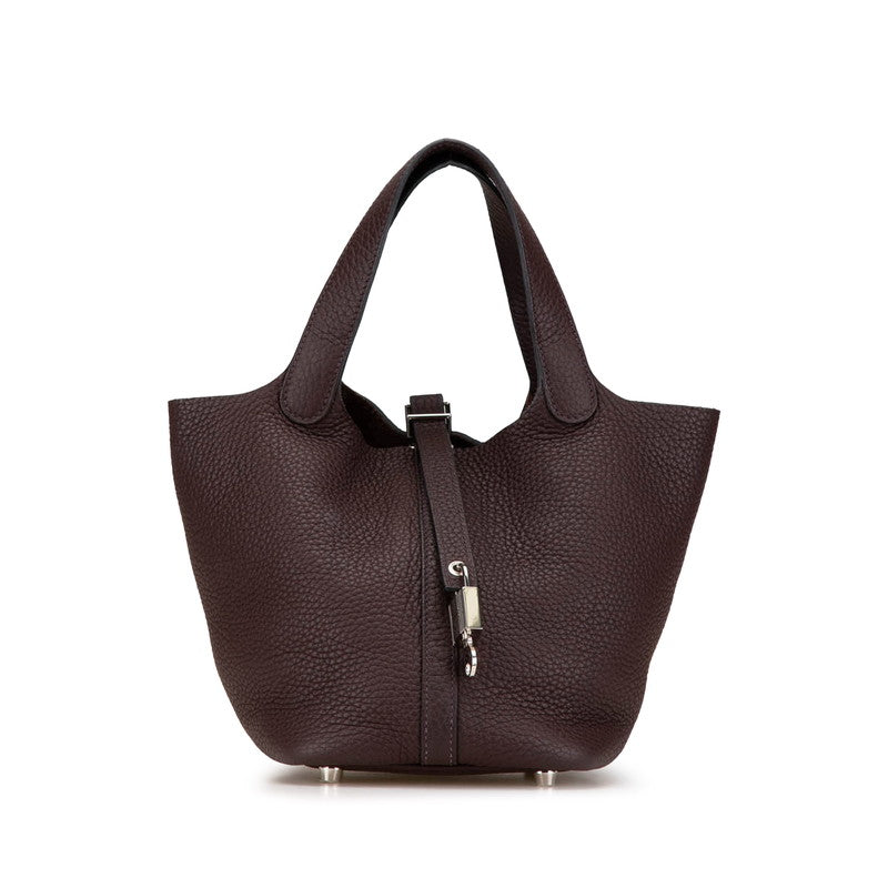 エルメス ピコタンロックPM ハンドバッグ ハバナ ブラウン トリヨンクレマンス レディース HERMES 【中古】
