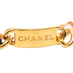 シャネル ココマーク 31 Rue Cambon ヴィンテージ ロゴ コイン プレート チェーンベルト ゴールド ブラック レザー メッキ レディース CHANEL 【中古】