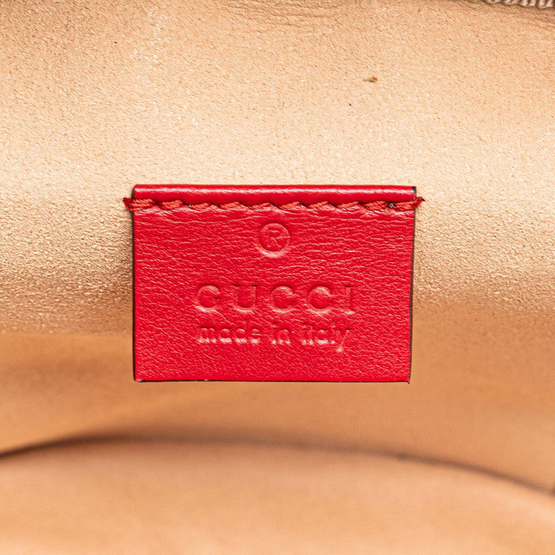 グッチ GGマーモント バニティバッグ リュック バックパック 598594 レッド レザー レディース GUCCI 【中古】