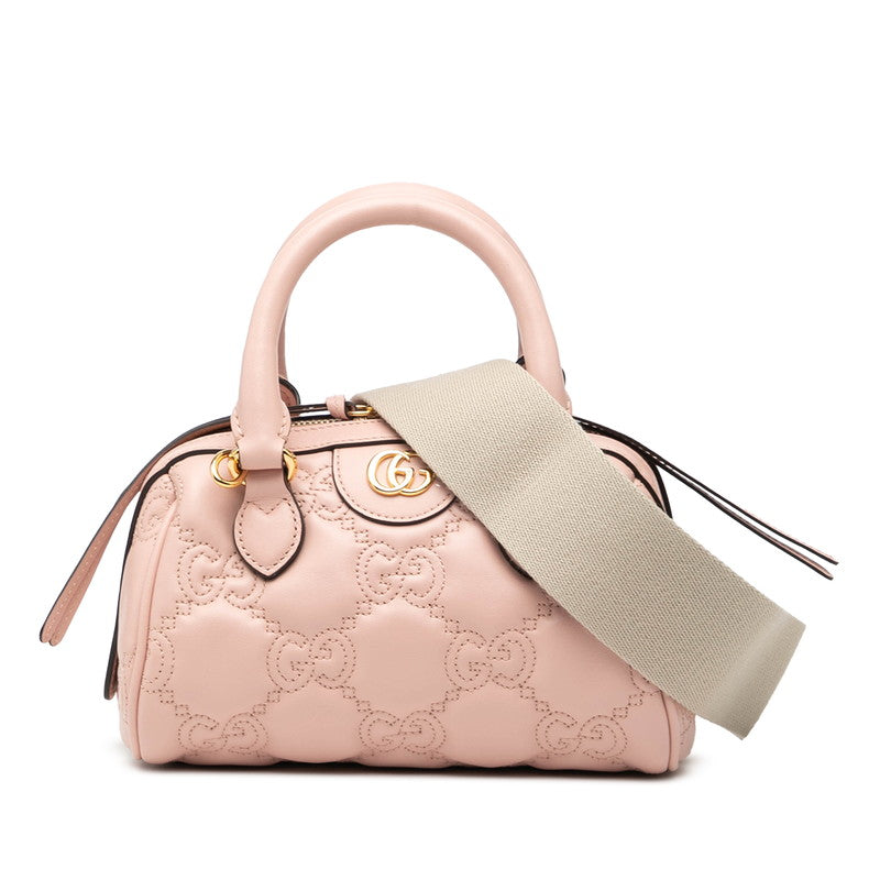 グッチ GGマトラッセ チェーン ショルダーバッグ 斜め掛け ハンドバッグ 3WAY 702251 ピンク レザー レディース GUCCI 【中古】