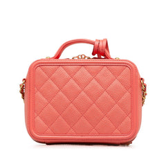 シャネル マトラッセ ココマーク CCフィグリー ハンドバッグ ショルダーバッグ 2WAY ピンク キャビアスキン レディース CHANEL 中古