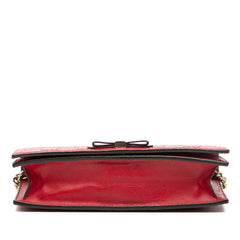 グッチ リボン グッチシマ チェーンウォレット ショルダーバッグ 431408 レッド レザー レディース GUCCI 【中古】