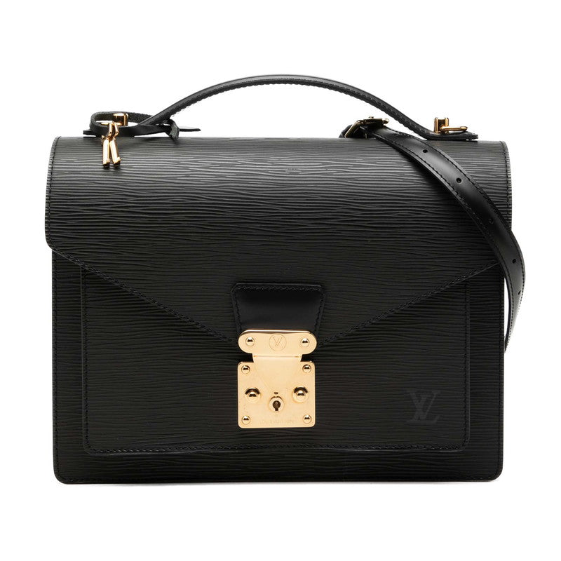 ルイ ヴィトン エピ モンソー ハンドバッグ ショルダーバッグ 2WAY M52122 ノワール ブラック レザー レディース LOUIS VUITTON 【中古】