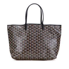ゴヤール サンルイPM トートバッグ ブラウン ブラック PVC レザー レディース GOYARD 【中古】