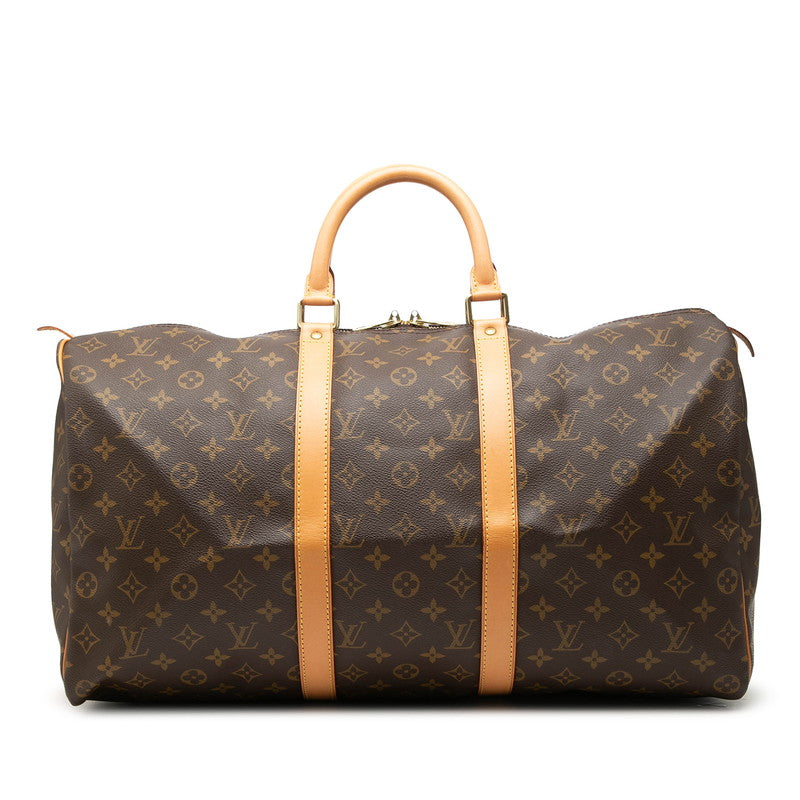 ルイ ヴィトン モノグラム キーポル50 ボストンバッグ トラベルバッグ M41426 ブラウン PVC レザー レディース LOUIS VUITTON 【中古】