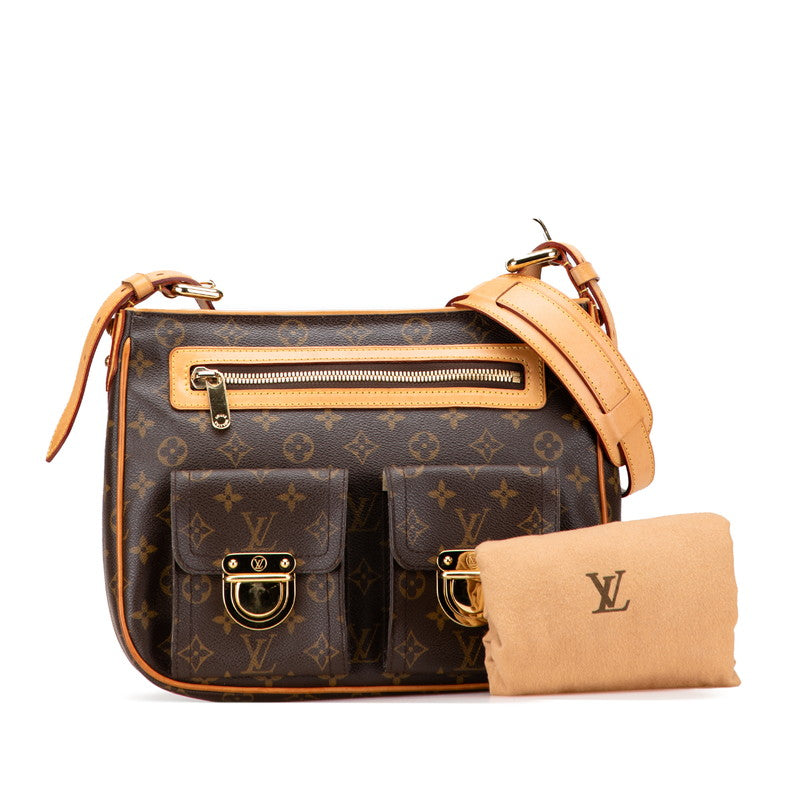 ルイ ヴィトン モノグラム ハドソンGM ショルダーバッグ M40045 ブラウン PVC レザー レディース LOUIS VUITTON 【中古】