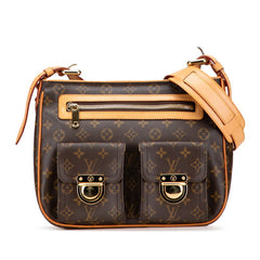 ルイ ヴィトン モノグラム ハドソンGM ショルダーバッグ M40045 ブラウン PVC レザー レディース LOUIS VUITTON 【中古】