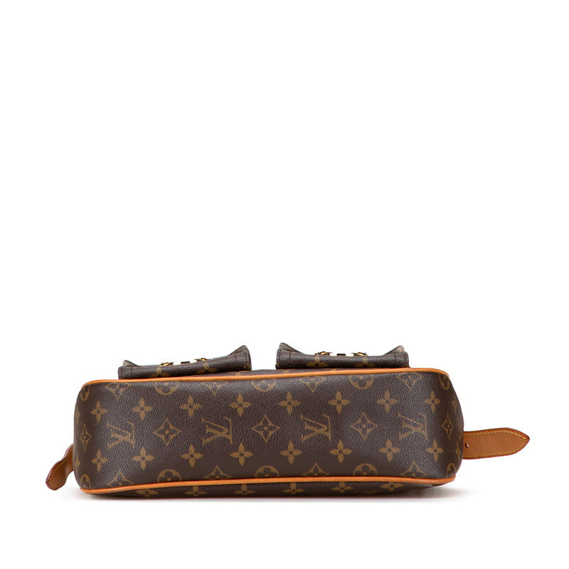 ルイ ヴィトン モノグラム ハドソンGM ショルダーバッグ M40045 ブラウン PVC レザー レディース LOUIS VUITTON 【中古】