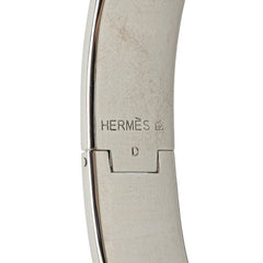 エルメス クリックH PM ブレスレット シルバー ブラック メタル レディース HERMES 【中古】
