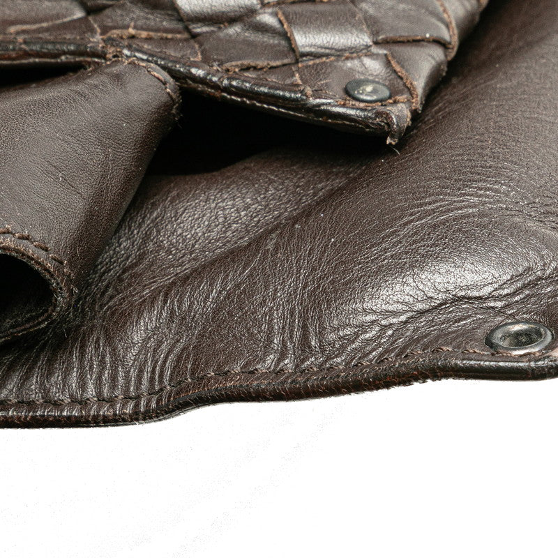 ボッテガヴェネタ イントレチャート ボディバッグ ウエストバッグ ブラウン レザー レディース BOTTEGAVENETA 【中古】