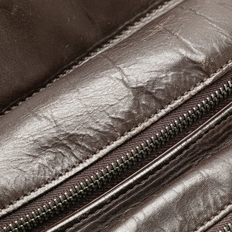 ボッテガヴェネタ イントレチャート ボディバッグ ウエストバッグ ブラウン レザー レディース BOTTEGAVENETA 【中古】