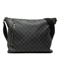 ルイ ヴィトン ダミエ グラフィット ミックMM 斜め掛け ショルダーバッグ N41106 ブラック PVC レザー メンズ LOUIS VUITTON 【中古】