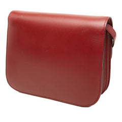 セリーヌ クラシックボックス ショルダーバッグ レッド レザー レディース CELINE 中古