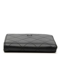 シャネル ココマーク マトラッセ コインケース コンパクトウォレット L字ファスナー AP3997 ソーブラック レザー レディース CHANEL 【中古】