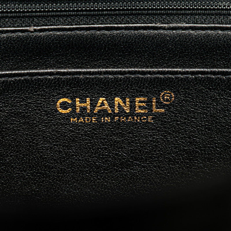 シャネル マトラッセ ココマーク ハンドバッグ ブラック キャビアスキン レディース CHANEL 【中古】