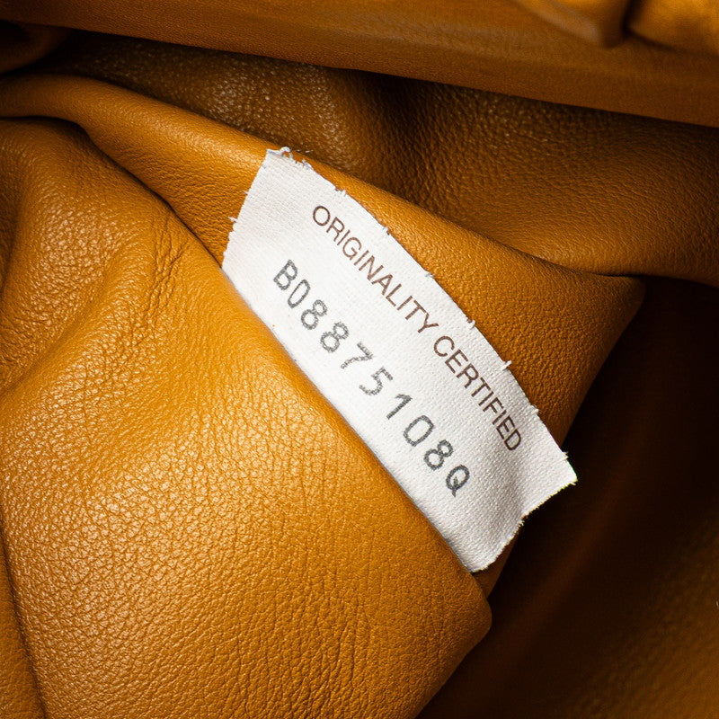 ボッテガヴェネタ ザ ポーチ チェーン ショルダーバッグ キャメル ブラウン レザー レディース BOTTEGAVENETA 【中古】
