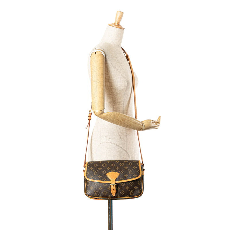 ルイ ヴィトン モノグラム ソローニュ 斜め掛け ショルダーバッグ M42250 ブラウン PVC レザー レディース LOUIS VUITTON 【中古】