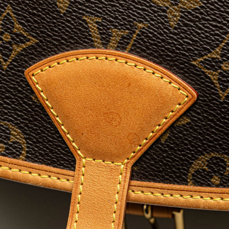 ルイ ヴィトン モノグラム ソローニュ 斜め掛け ショルダーバッグ M42250 ブラウン PVC レザー レディース LOUIS VUITTON 【中古】