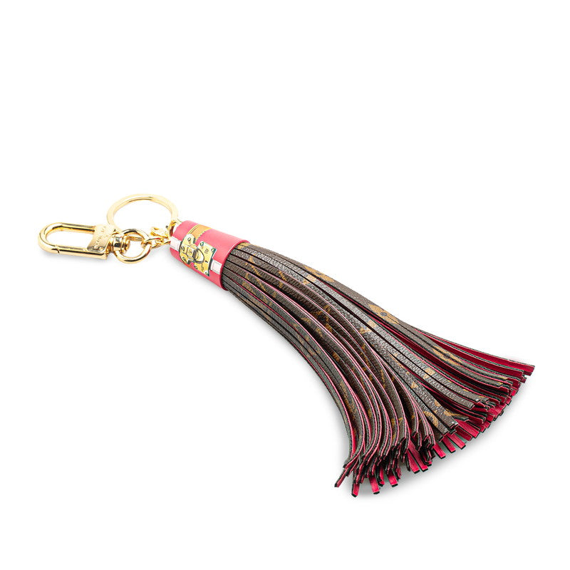 ルイ ヴィトン サマートランク バッグチャーム キーリング M62574 ブラウン ピンク PVC レザー レディース LOUIS VUITTON 【中古】