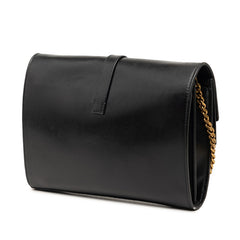 サンローラン YSLロゴ チェーンウォレット ショルダーバック 575012 ブラック レザー レディース SAINT LAURENT 【中古】