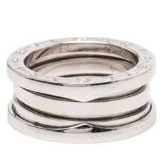 ブルガリ B-zero1 ビーゼロワン リング 指輪 #50 K18WG ホワイトゴールド レディース BVLGARI 中古