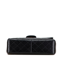 シャネル マトラッセ ココマーク ダブルフラップ チェーン ショルダーバッグ ブラック ラムスキン レディース CHANEL 【中古】