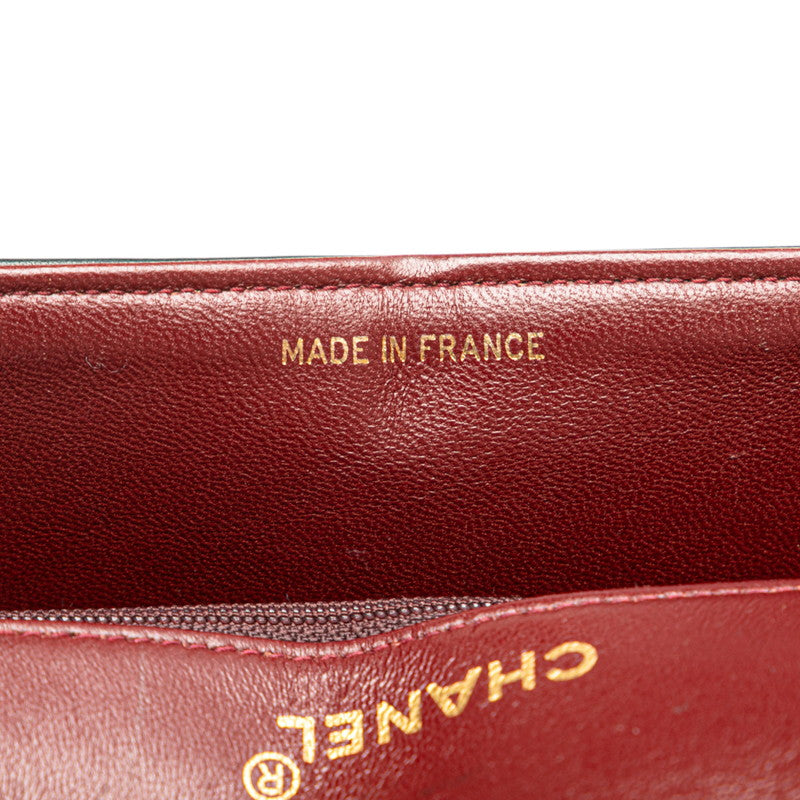 シャネル マトラッセ ココマーク ダブルフラップ チェーン ショルダーバッグ ブラック ラムスキン レディース CHANEL 【中古】