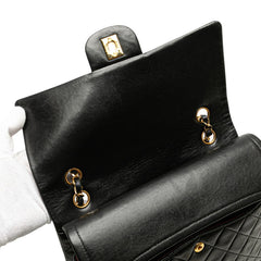 シャネル マトラッセ ココマーク ダブルフラップ チェーン ショルダーバッグ ブラック ラムスキン レディース CHANEL 【中古】