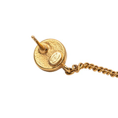 シャネル ココマーク パフュームボトル 香水 モチーフ スタッドピアス ゴールド ブラック メッキ ラインストーン フェイクパール レディース CHANEL 【中古】