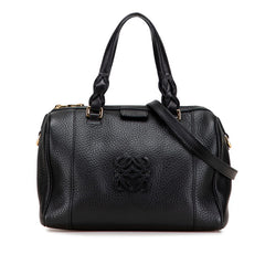 ロエベ アナグラム ショルダーバッグ ハンドバッグ 2WAY ブラック レザー レディース LOEWE 【中古】